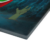 Khow-hondrijdende auto-ondiepe halloween snijplank (Hoek)