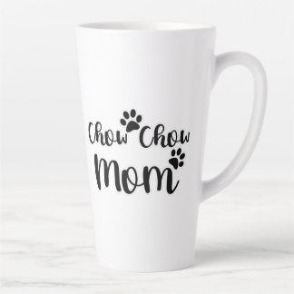 Khow laat mam Pawprint zwart-wit design Latte Mok