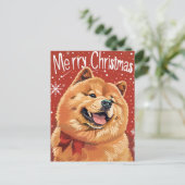 Khow met kerst briefkaart (Staand voorkant)