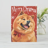 Khow met kerst feestdagenkaart (Staand voorkant)