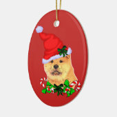 Khow met kerst keramisch ornament (Links)