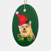 Khow met kerst keramisch ornament (Links)