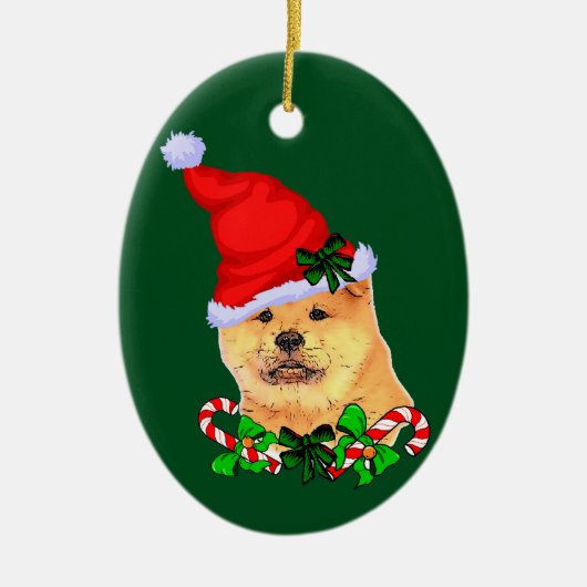 Khow met kerst keramisch ornament (Voorkant)
