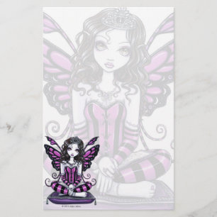 "Khristyn" Gothic Pink Princess Fae Art Stationery Briefpapier