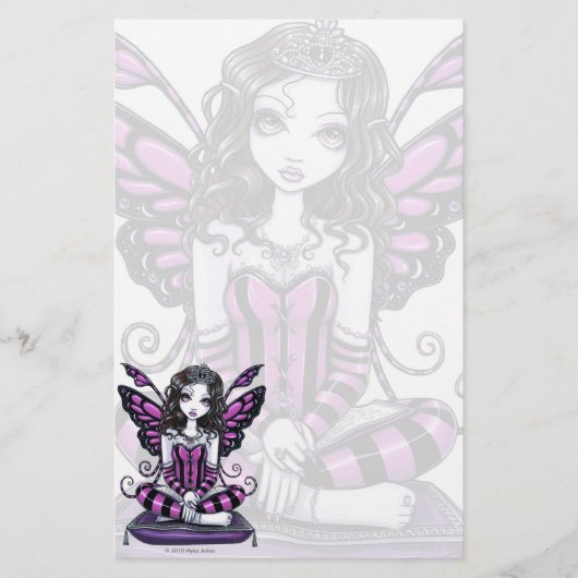 "Khristyn" Gothic Pink Princess Fae Art Stationery Briefpapier (Voorkant)