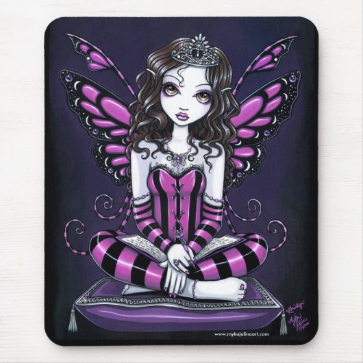 "Khristyn" Pink Princess Fairy Art Mousepad Muismat (Voorkant)