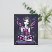 "Khristyn" Roze prinses Fairy Art Briefkaart (Staand voorkant)