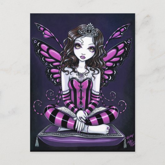 "Khristyn" Roze prinses Fairy Art Briefkaart (Voorkant)