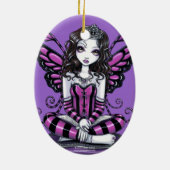 "Khristyn" Roze prinses Fairy Art Ornament (Achterkant)