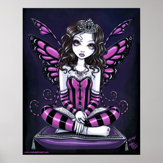 "Khristyn" Roze prinses Fairy Art Poster (Voorkant)