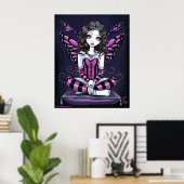 "Khristyn" Roze prinses Fairy Art Poster (Thuiskantoor)