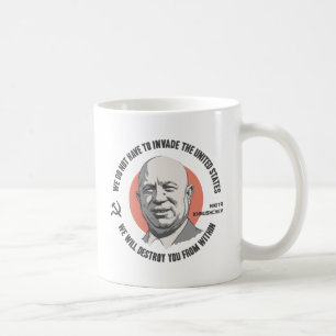 Khrushchev van binnen koffiemok