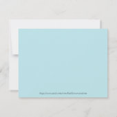 KHS Abstract Blauw en Goud Bloemen Wenskaart Bedankkaart (Achterkant)