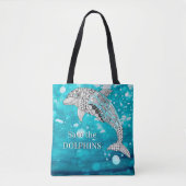 KHS Colorful Save the Dolphins Tote Bag (Voorkant)