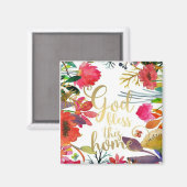 KHS God zegene deze thuismagneet Magneet (Voorkant / Achterkant)