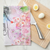 KHS Mooie Hummingbird Bloemen Keuken Handdoek (Quarter Fold)