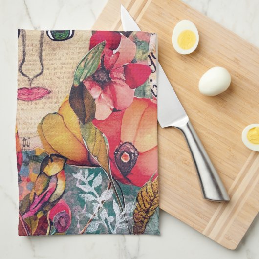 KHS Women Mixed Media Inspirational Art Theedoek (Quarter Fold)