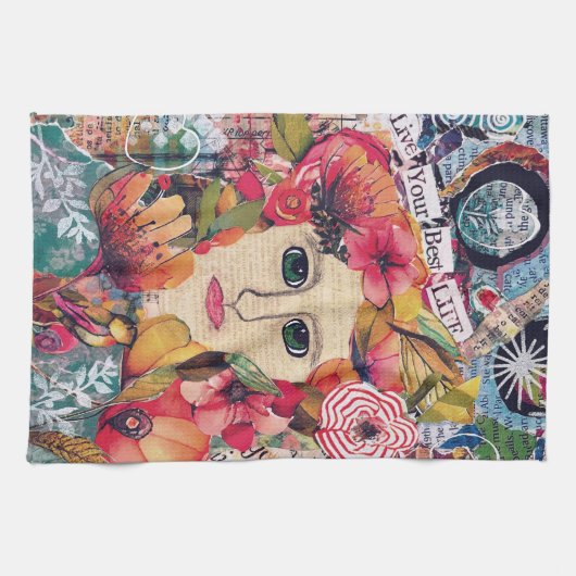 KHS Women Mixed Media Inspirational Art Theedoek (Horizontaal)