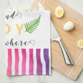 KHSWatercolor grillige Boho regenboog keukenhanddo Theedoek (Quarter Fold)