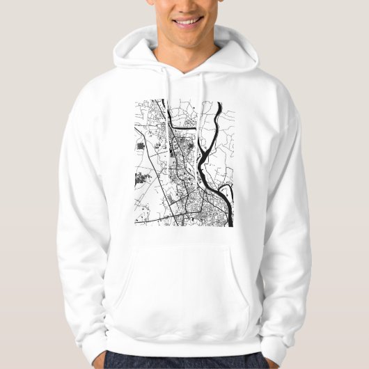 Khulna Bangladesh City Map Hoodie (Voorkant)