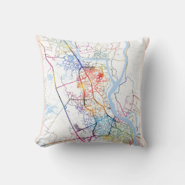 Khulna Bangladesh City Map Kussen