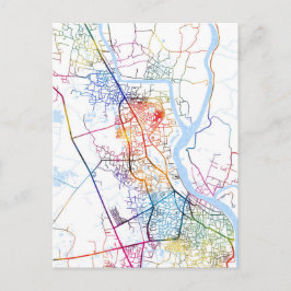 Khulna Bangladesh Stadkaart Briefkaart