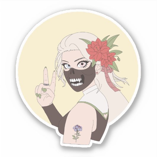 Ki 3 (Moon)-Sticker Sticker (Voorkant)