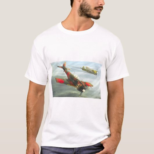 Ki-43 Oscar vliegtuig T-shirt (Voorkant)