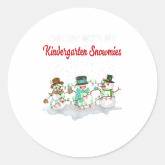 Ki Chillin' met mijn Kindergarten Snowmie Ronde Sticker