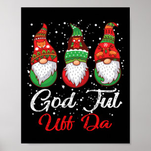 Ki God Jul Uff Da Swedish Merry Kerstgenoome Co Poster