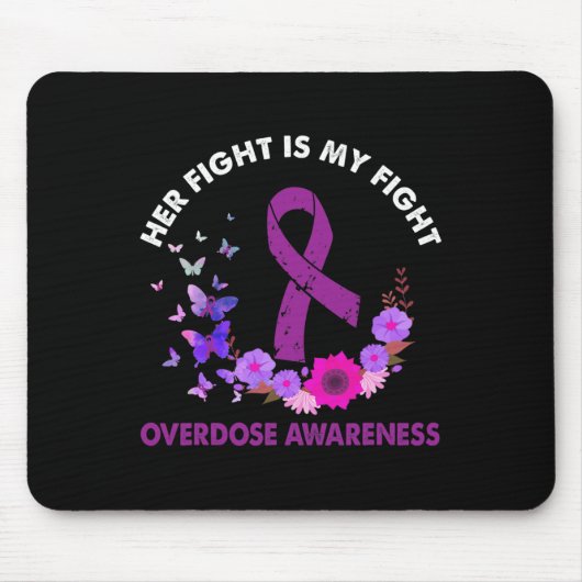 Ki haar gevecht is mijn gevecht overdosis bewustzi muismat (Voorkant)