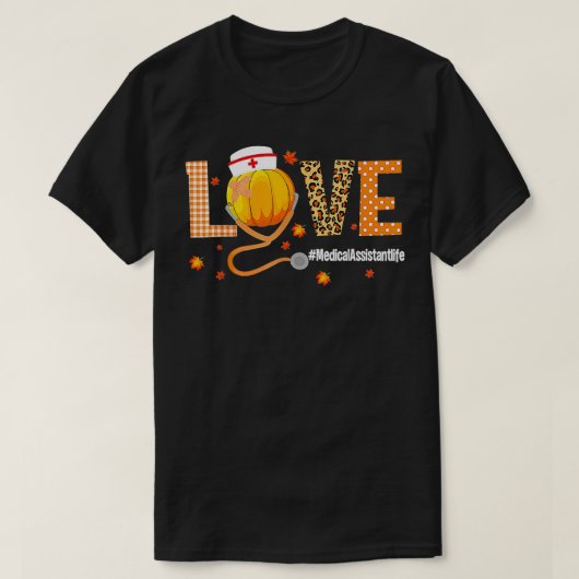 Ki Love Pumpkin Thanksgiving Medical T-shirt (Design voorkant)