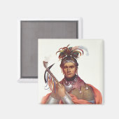 Ki-On-Twog-Ky of 'Complanter', een Seneca Chief Magneet (Voorkant / Achterkant)