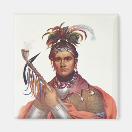 Ki-On-Twog-Ky of 'Complanter', een Seneca Chief Magneet (Voorkant)