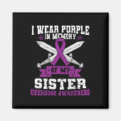 Ki Paars Ribbon Overdosering Bewustmakingskostuum Magneet (Voorkant)