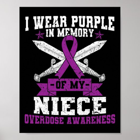 Ki Paars Ribbon Overdosering Bewustmakingskostuum Poster (Voorkant)