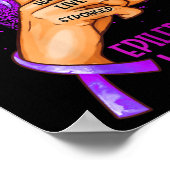 Ki Support Epilepsy Awareness Costume Lips Ribbon  Poster (Hoek)