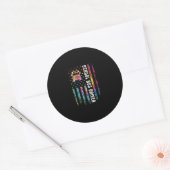 ki tie dye vs vlag schoolbuscadeau terug ronde sticker (Envelop)
