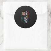 ki tie dye vs vlag schoolbuscadeau terug ronde sticker (Tas)