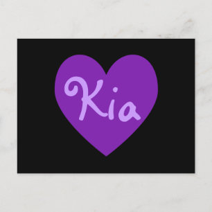 Kia in het Paars Briefkaart