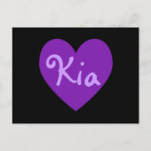 Kia in het Paars Briefkaart (Voorkant)