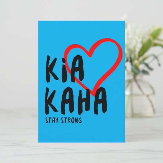 kia kaha blijft sterk kaart (Staand voorkant)