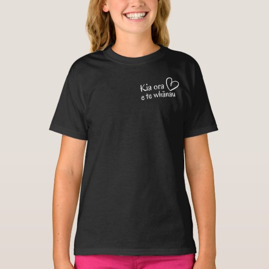 Kia ora e de whānau! Voor de NZ-familie T-Shirt (Voorkant)