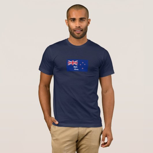 Kia Ora en Nieuw-Zeeland Vlag mode / Nieuw-Zeeland T-shirt (Voorkant volledig)