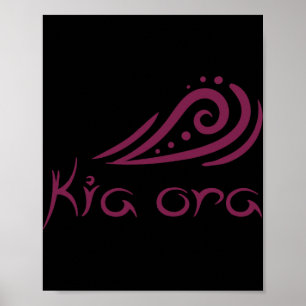 Kia Ora Hallo Golf in het Maori Nieuw-Zeeland Lyne Poster