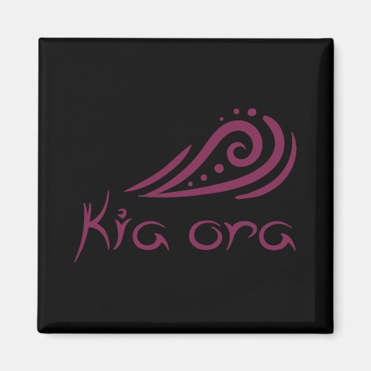 Kia Ora Hello Wave In Maori New Zealand Lynesian  Magneet (Voorkant)