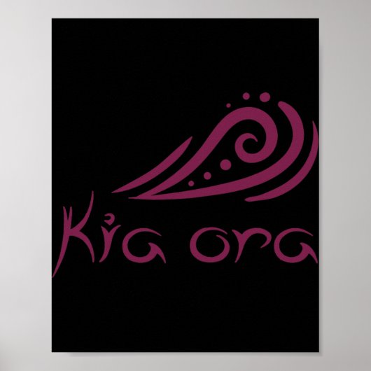 Kia Ora Hello Wave In Maori New Zealand Lynesian  Poster (Voorkant)