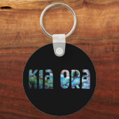 KIA ORA KIWI GREETING PAUA SLEUTELHANGER (Voorkant)