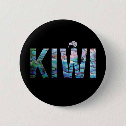 KIA ORA KIWI GREETST 6 CM RONDE BADGE RONDE BUTTON 5,7 CM (Voorkant)