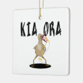 Kia Ora Kiwi Keramisch Ornament (Links)